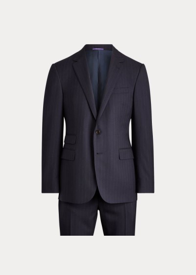 Ralph Lauren Gregory Pinstripe Wool Dragt Herre Danmark (OTXVK3526)